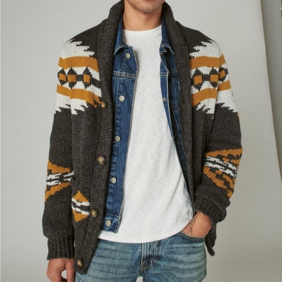 Lucky Brand Other - NWOT Size Small Lucky Brand Men’s Legacy Print Shawl Cardigan